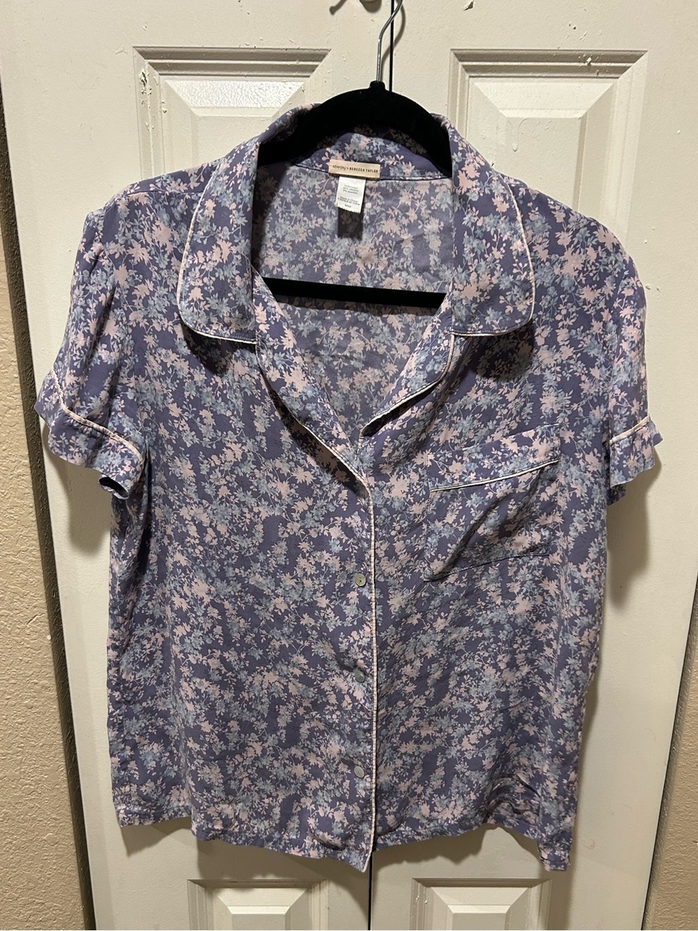 Eberjey x Rebecca Taylor Silk Floral
pajama Top , Medium